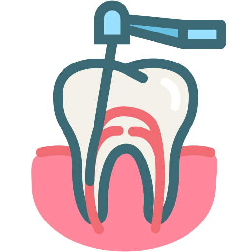 Dental, dentist, dentistry, root canal, teeth, tooth, dental treatment icon